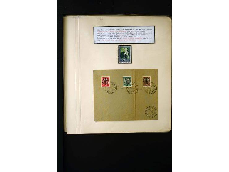 1919, very interesting unused and used collection with many better items, two bills of the Army, inverted overprints like Mi.