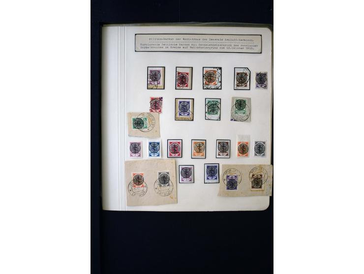 1919, very interesting unused and used collection with many better items, two bills of the Army, inverted overprints like Mi.
