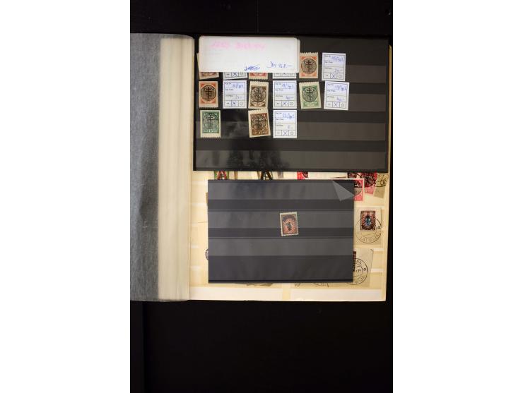 1919, very interesting unused and used collection with many better items, two bills of the Army, inverted overprints like Mi.
