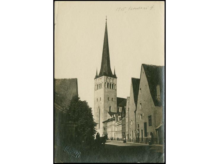 Release picture postcard of old Reval, reverse with handstamp "Relased for printing....Buchprüfungsamt beim Oberbefehlshaber 
