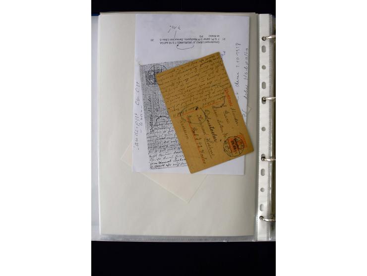 1916/19, interesting group with 21 cards and covers, including registered mail, censor marks, postage due etc., fine