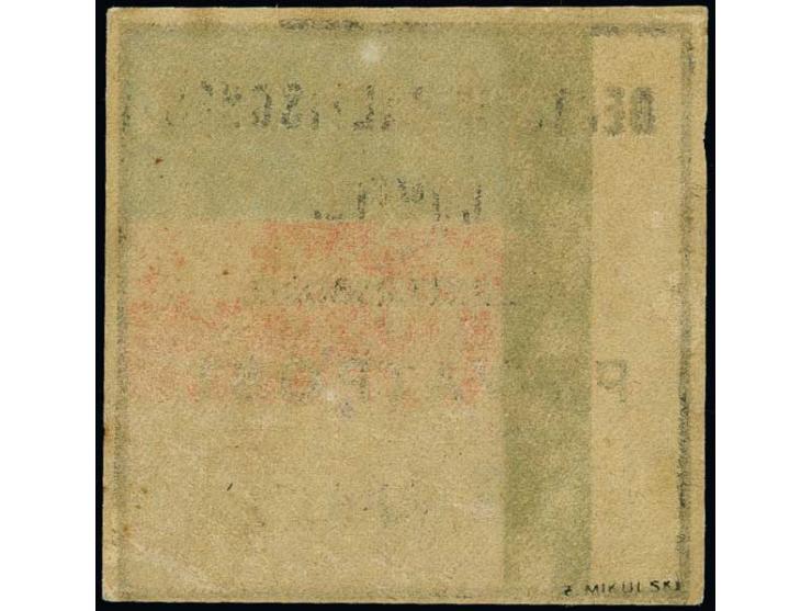 DEUTSCH-BALTISCHES COMITE ST. PETERSBURG PRIVATPOST: 1 r. with German and Russian cancel, fine, signed Mikulski