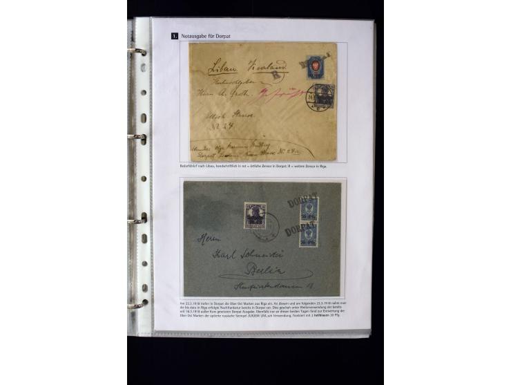 1918, interesting unused, mint never hinged and used collection including some covers, many better items like Mi.-No. 1-2 wit