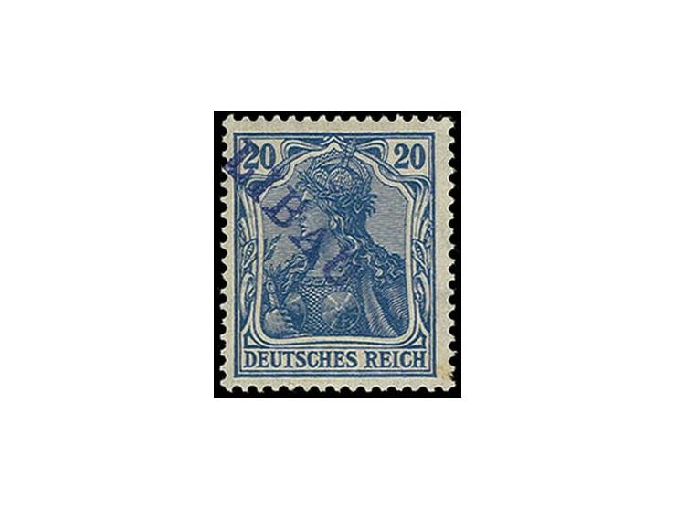 20 pfg. ultramarine, unused with same paper remnants, fine, scarce, signed Vossen and Schlegel BPP