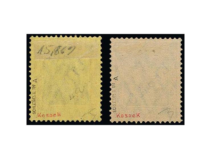 25-50 pfg., unused, 50 pfg. with large part original gum, fine, scarce, signed Kosack and Schlegel BPP with certificate