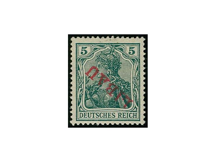 5 pfg. with inverted overprint, unused, fine, signed Schlegel BPP