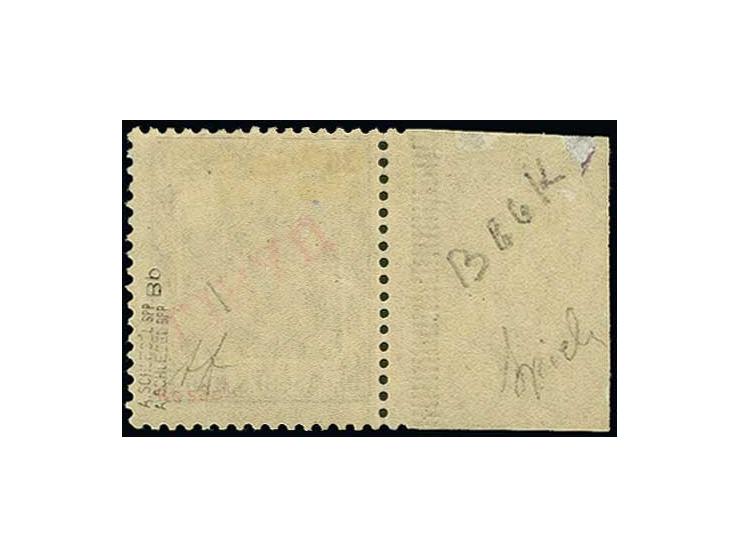 20 pfg. with inverted overprint, with left sheet margin, unused, small separation at left, otherwise fine, signed Schlegel BP