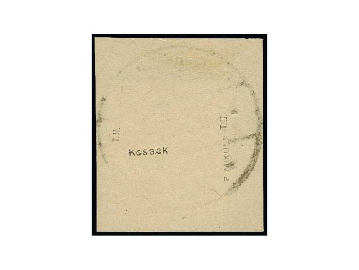 25 pfg. with inverted overprint, tied by clear cds. to piece, fine, signed Mikulski