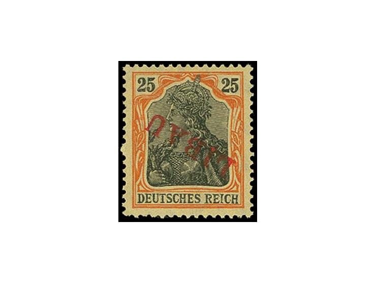 25 pfg. with inverted overprint, unused, tiny shortend perforation at lower right, otherwise fine, signed Schlegel BPP