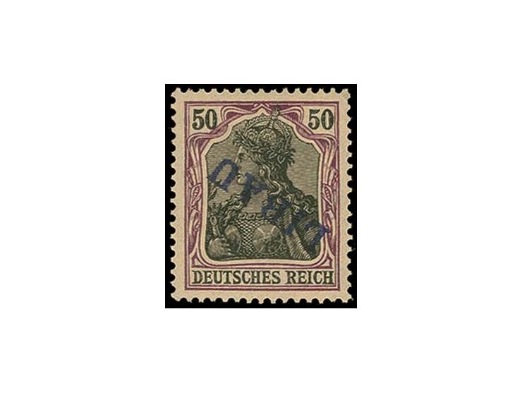 50 pfg. with inverted overprint, unused, fine, signed Kosack