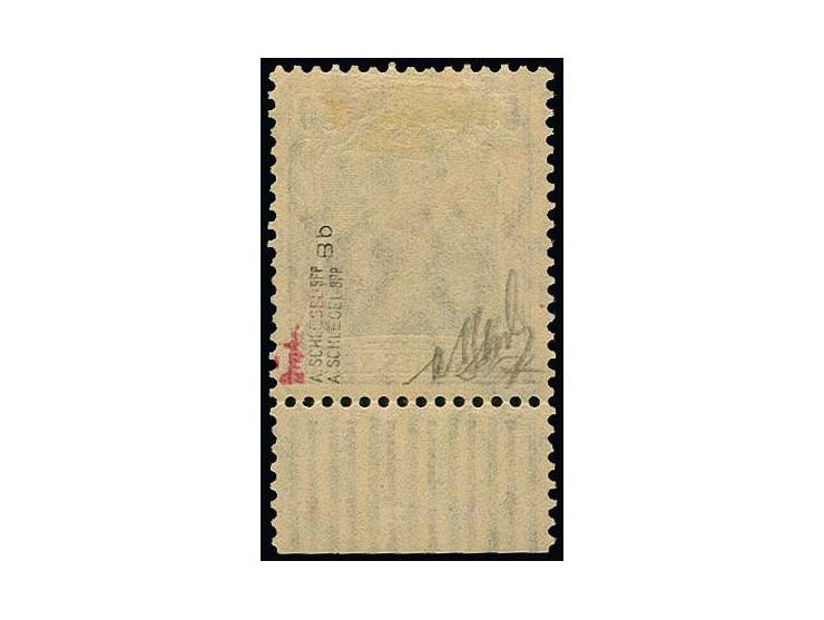 50 pfg. with lower sheet margin with inverted overprint, unused, fine, signed Schlegel BPP