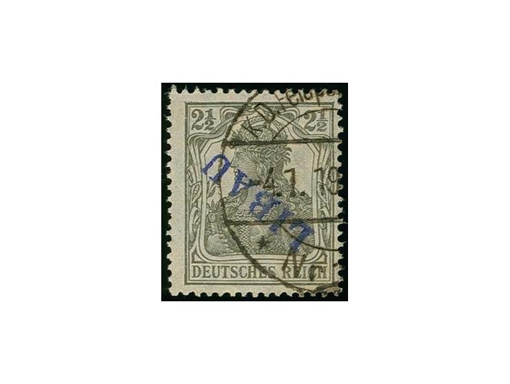 2½ pfg. with inverted overprint, used, fine