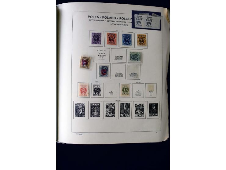 CENTRAL LITHUANIA: 1920/22, unused collection with a wide array of proofs, overprint varieties, printers waste etc., all desc