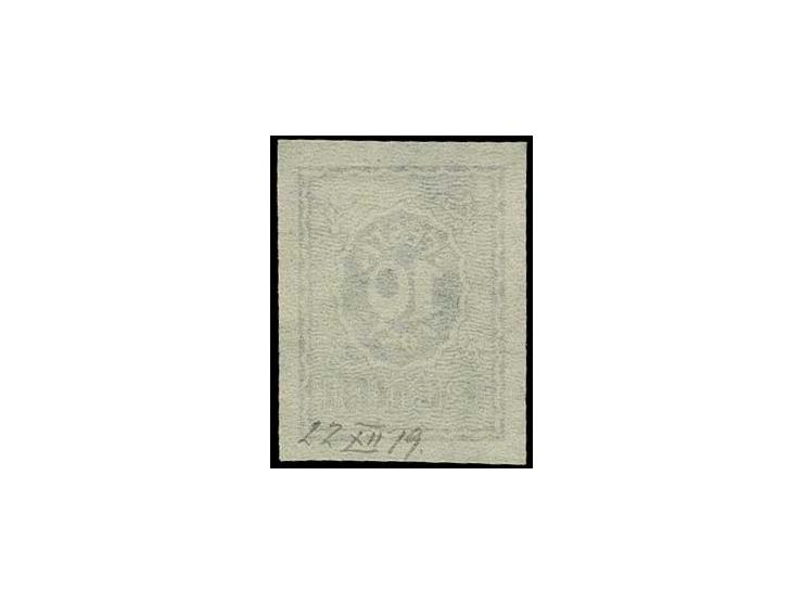 1919, Numeral Design 10 p. black, smaller design, on thin paper, unused without gum, scarce, pencil mark on reverse, fine, ce