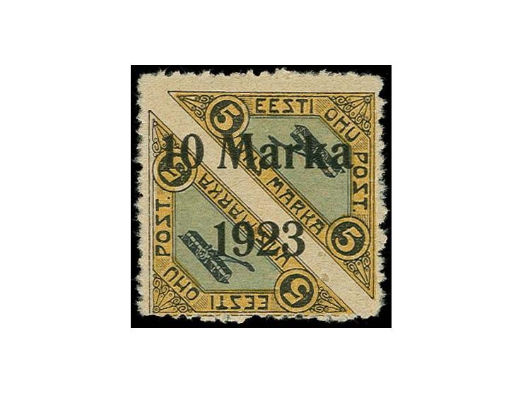 1923, Airmail 10 m. with Päevaleht perforation, unused, very fine, signed Teetsov and certificate Löbbering BPP