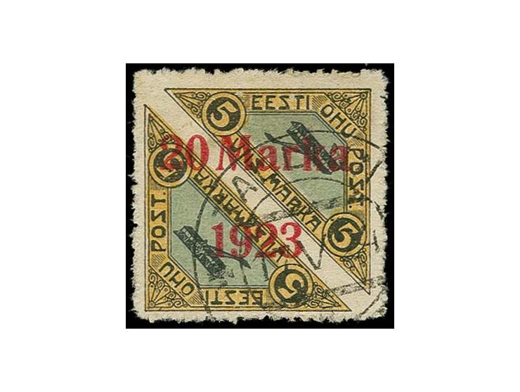 20 m. with Päevaleht perforation, used, fine, certificate Löbbering BPP