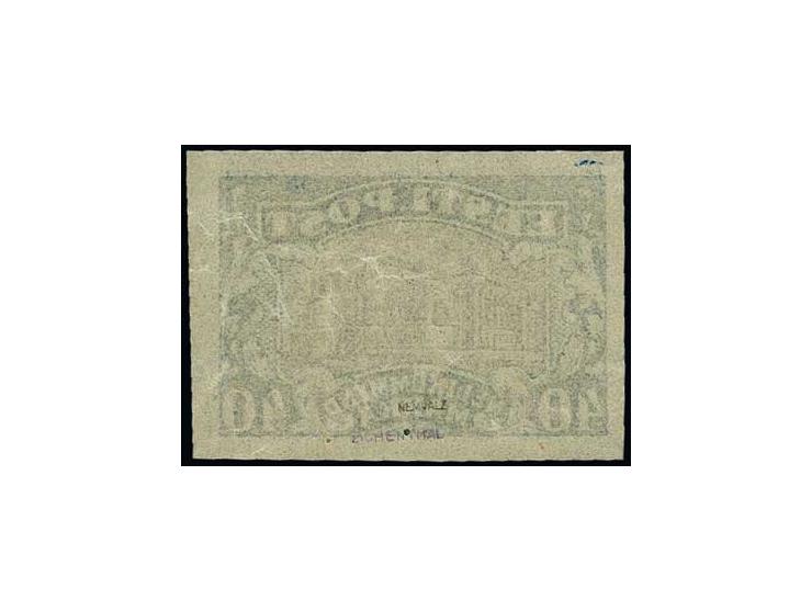 1927, Dorpat theatre 40 m. blue/black as imperforated proof, unused, fine, signed Nemvalz