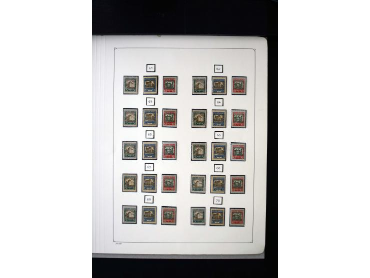 1927, City Views 5-40 m. complete sheets and collected by position 1-100, in addition some multiples and used stamps, fine