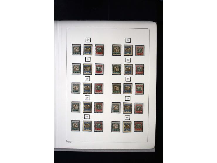 1927, City Views 5-40 m. complete sheets and collected by position 1-100, in addition some multiples and used stamps, fine