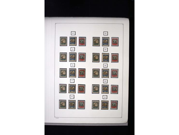 1927, City Views 5-40 m. complete sheets and collected by position 1-100, in addition some multiples and used stamps, fine