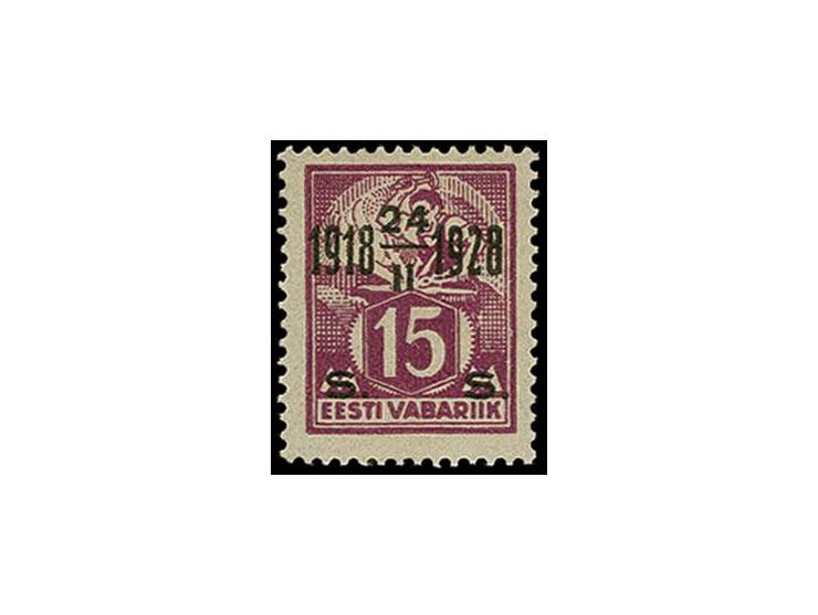 15 s. on thin paper (Hurt/Ojaste C:2), mint never hinged, fine, very rare only few copies known so far, signed Weiner and Eic