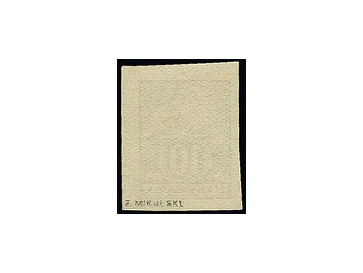 1928, Philatelic Exhibition Tallinn 10 m. grey, imperforated, mint never hinged with tiny trace of fingerprint, fine, signed 