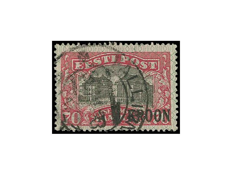 1923, Kroon-Surcharge 1 k. with "KROON" missing on the left side, used, very fine, a striking error, certificate Löbbering BP