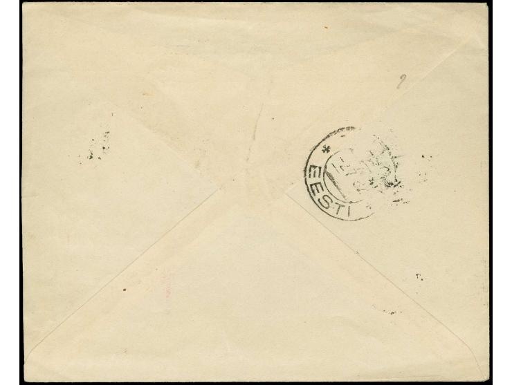 "TARTU ÜLIKOOL 1632-1932 -1 VII 32" clear strike on 3 kr. on registered cover to Talllinn, fine, rare, signed Mikulski