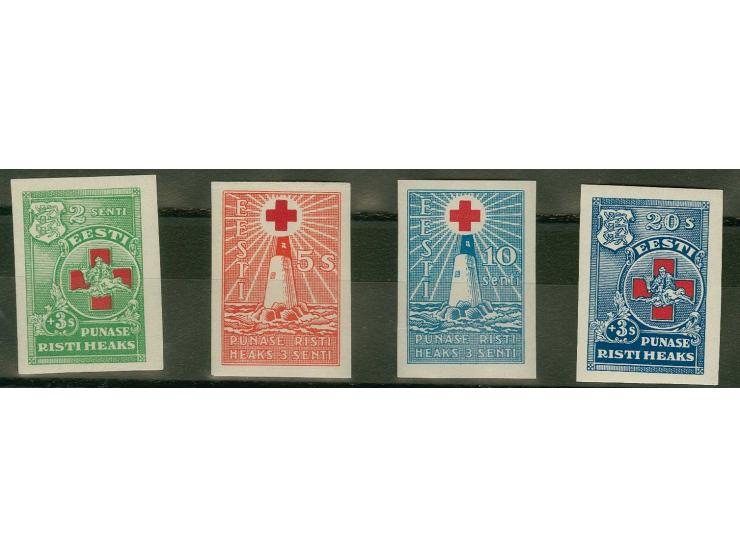 1931, Red Cross 2-20 s. imperforated proofs, mint never hinged, fine, 2-10 s. signed Nemvalz