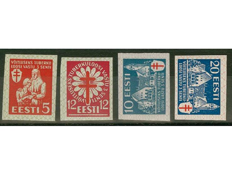 1933, Anti-Tuberculosis 5-20 s., each as imperforated proof, mint never hinged, fine, signed Nemvalz