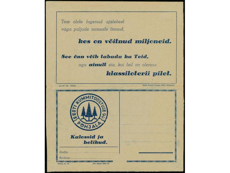 1937, PARO lettersheet no. 18, without stamp and "Paro" imprint at bottom, unused, without perforation, fine
