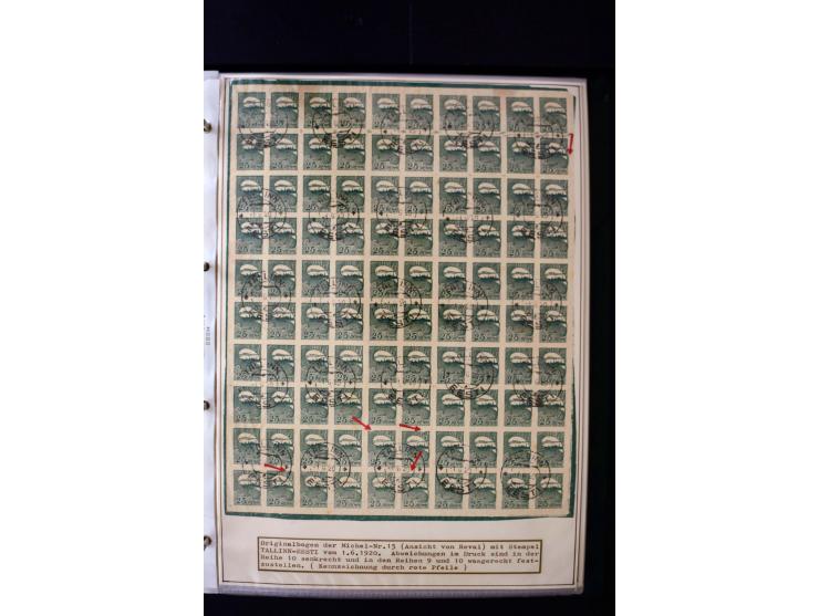 1918/27, interesting used and unused collection with some cards and covers, strong section flower design with colours, gutter