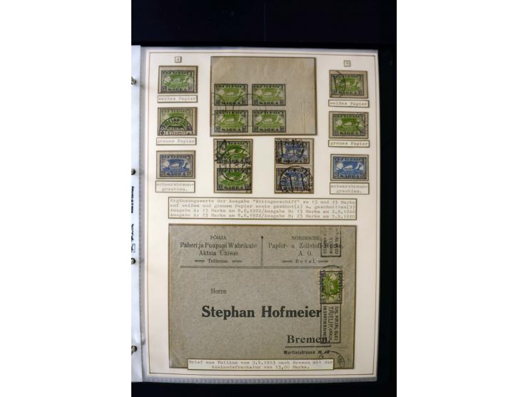 1918/27, interesting used and unused collection with some cards and covers, strong section flower design with colours, gutter
