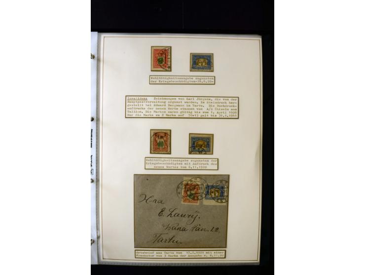 1918/27, interesting used and unused collection with some cards and covers, strong section flower design with colours, gutter