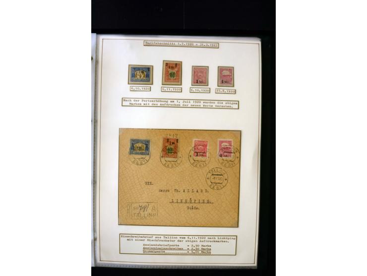 1918/27, interesting used and unused collection with some cards and covers, strong section flower design with colours, gutter