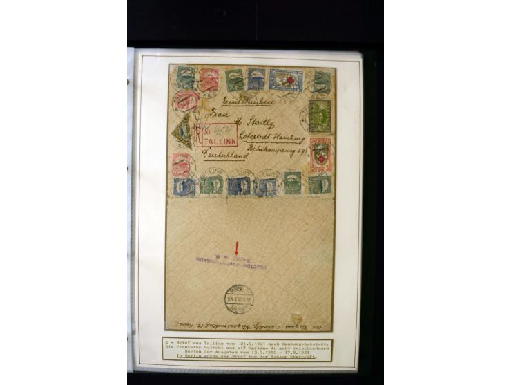 1918/27, interesting used and unused collection with some cards and covers, strong section flower design with colours, gutter