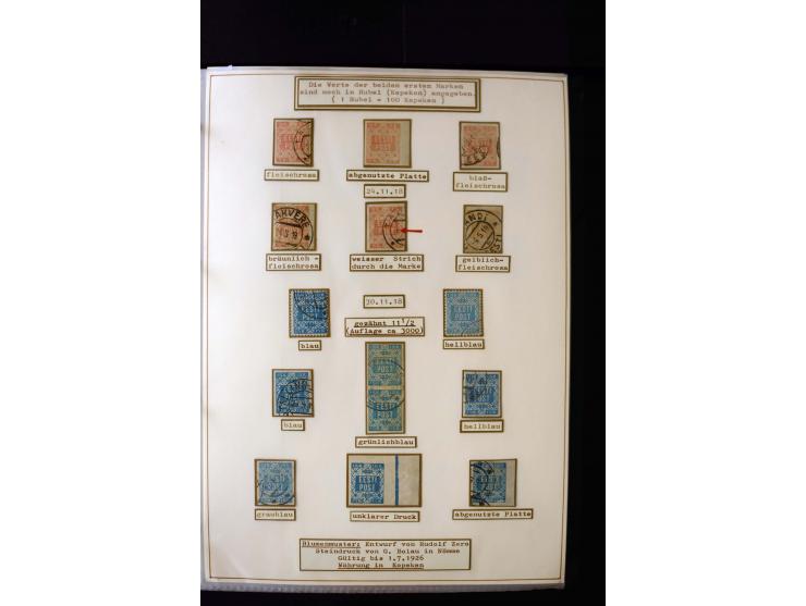1918/27, interesting used and unused collection with some cards and covers, strong section flower design with colours, gutter