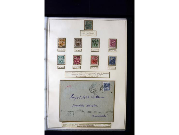 1918/27, interesting used and unused collection with some cards and covers, strong section flower design with colours, gutter