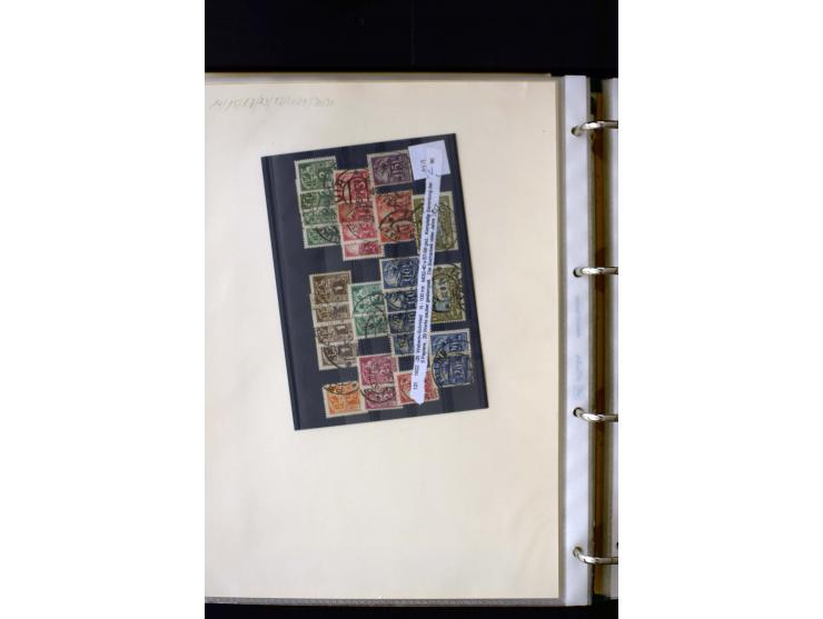 1918/27, interesting used and unused collection with some cards and covers, strong section flower design with colours, gutter