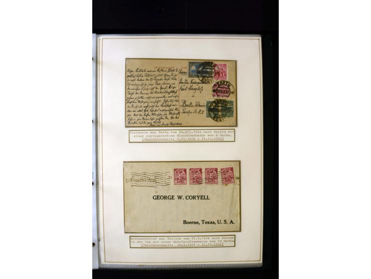 1918/27, interesting used and unused collection with some cards and covers, strong section flower design with colours, gutter