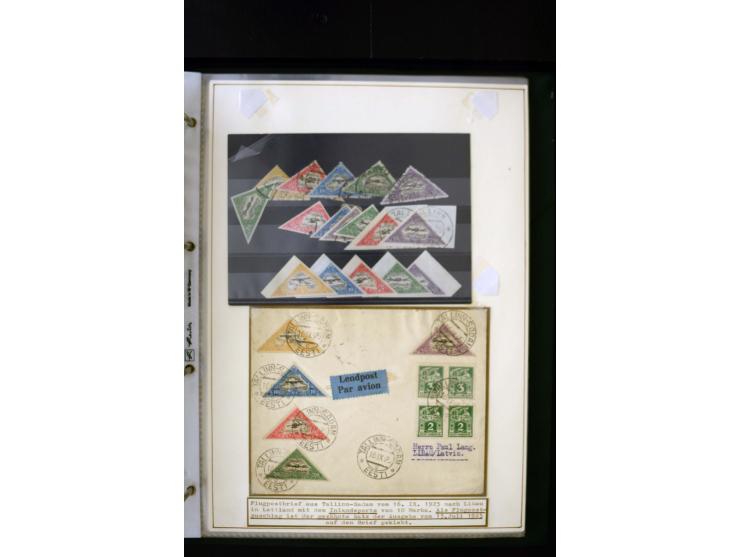 1918/27, interesting used and unused collection with some cards and covers, strong section flower design with colours, gutter