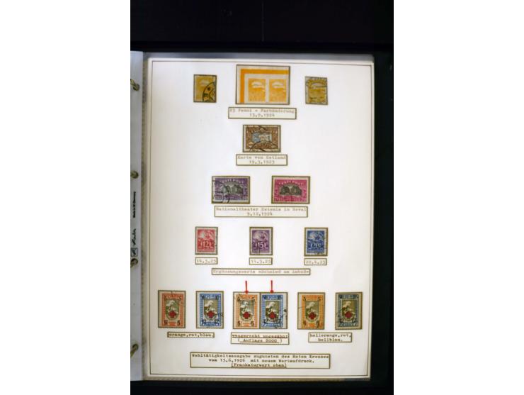 1918/27, interesting used and unused collection with some cards and covers, strong section flower design with colours, gutter