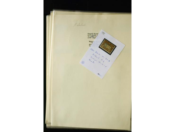 1918/27, interesting used and unused collection with some cards and covers, strong section flower design with colours, gutter