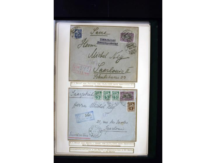 1918/27, interesting used and unused collection with some cards and covers, strong section flower design with colours, gutter