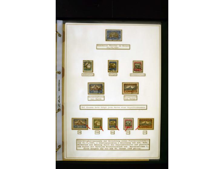 1918/27, interesting used and unused collection with some cards and covers, strong section flower design with colours, gutter