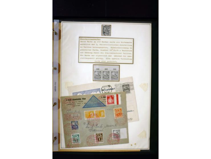 1918/27, interesting used and unused collection with some cards and covers, strong section flower design with colours, gutter