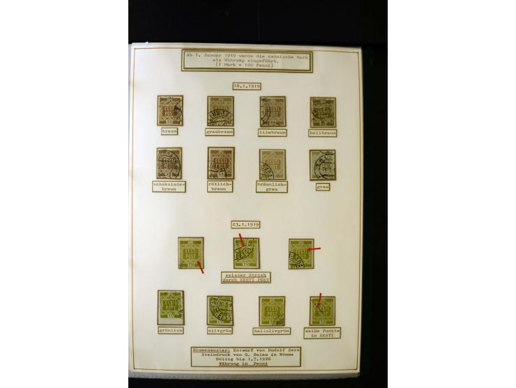 1918/27, interesting used and unused collection with some cards and covers, strong section flower design with colours, gutter