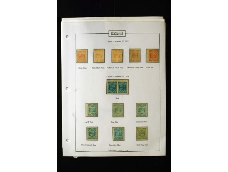 1918/27, interesting used and unused collection with some cards and covers, strong section flower design with colours, gutter