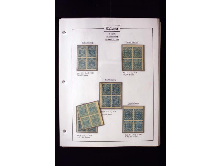 1918/27, interesting used and unused collection with some cards and covers, strong section flower design with colours, gutter