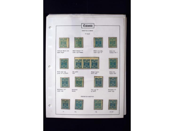 1918/27, interesting used and unused collection with some cards and covers, strong section flower design with colours, gutter